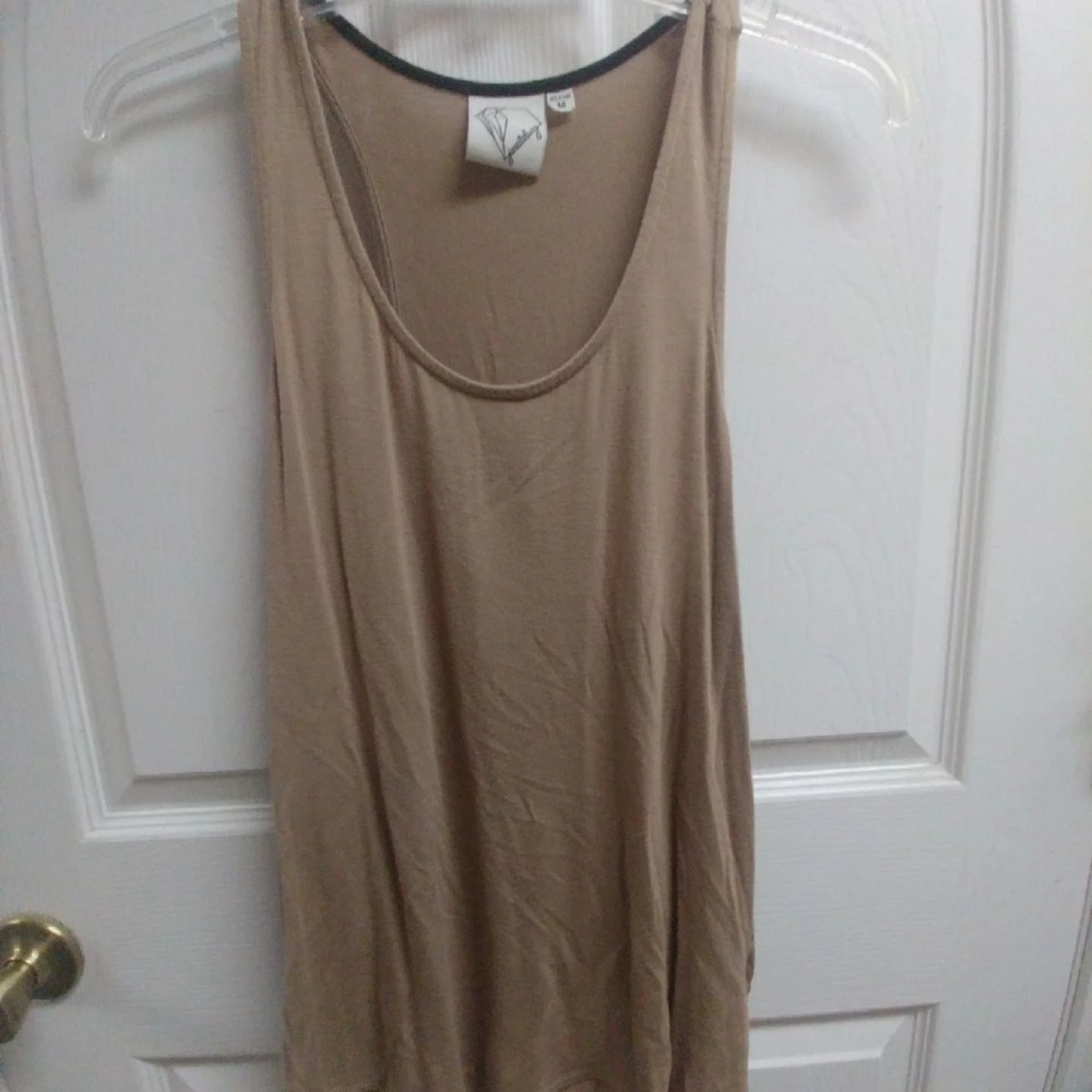 Soft cute tan tank top